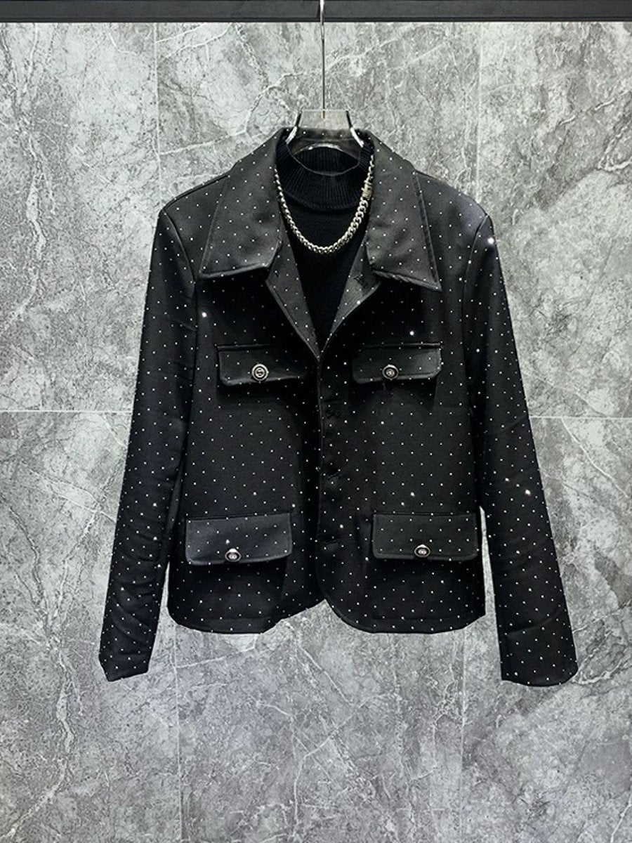 A high-quality diamond-filled fashion jacket