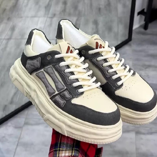 Retro breathable statement casual sneakers